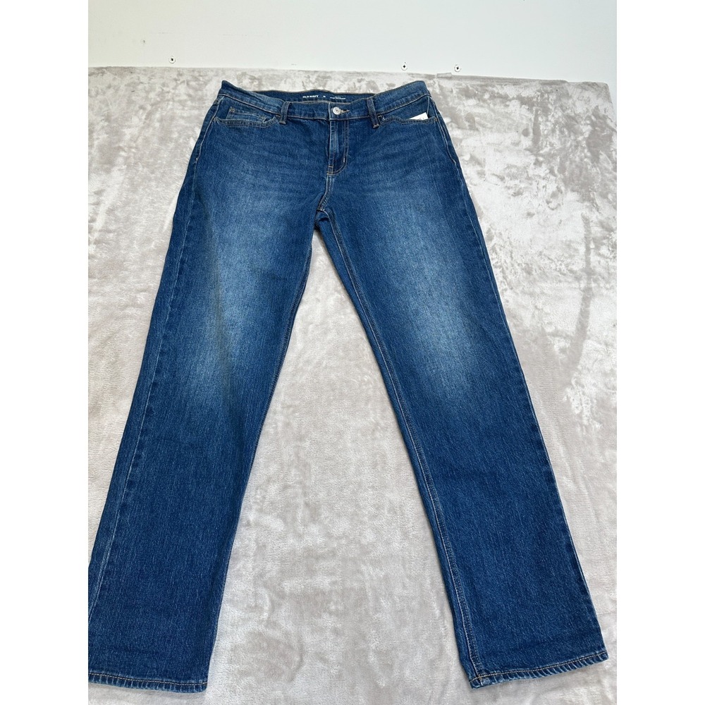 Old Navy Jeans Womens 10 Blue Wow Boyfriend Mid Rise Stretch Denim New With Tags